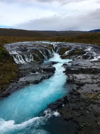 6 day iceland itinerary bruarfoss waterfall iceland