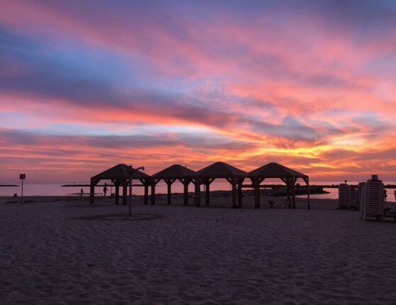 sunset in tel aviv